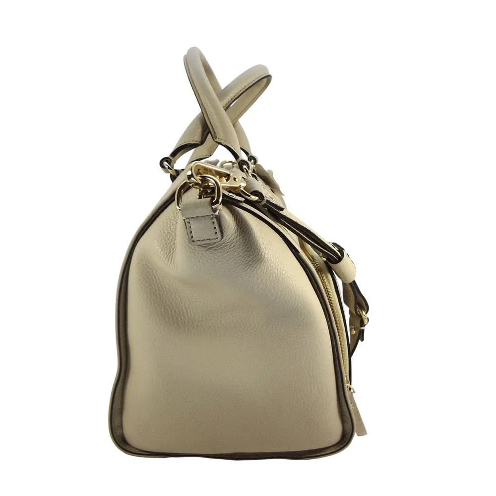 NWT Kate Spade Beige Pebbled Leather Satchel Crossbody Bag Gold Hardware‎